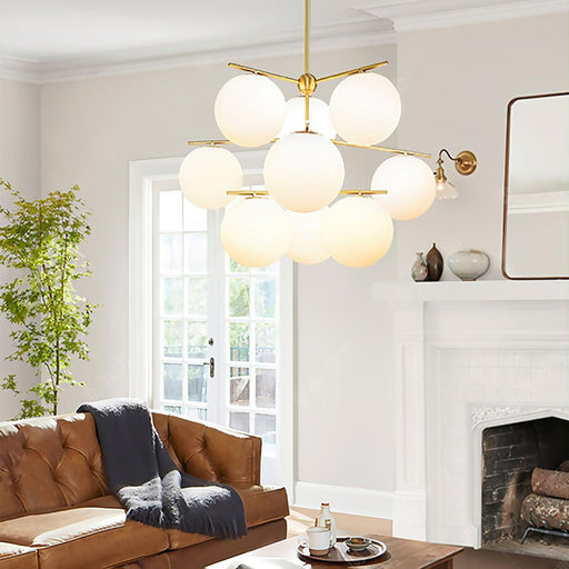 Sphere & Stem Chandelier-DWHOME