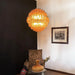 Spherical Murano Poliedri Amber Glass Chandelier-DWHOME