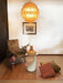 Spherical Murano Poliedri Amber Glass Chandelier-DWHOME