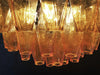 Spherical Murano Poliedri Amber Glass Chandelier-DWHOME