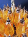 Spherical Murano Poliedri Amber Glass Chandelier-DWHOME