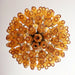Spherical Murano Poliedri Amber Glass Chandelier-DWHOME