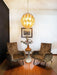 Spherical Murano Poliedri Amber Transparent Glass Chandelier-DWHOME