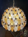 Spherical Murano Poliedri Amber Transparent Glass Chandelier-DWHOME