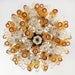 Spherical Murano Poliedri Amber Transparent Glass Chandelier-DWHOME