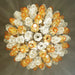 Spherical Murano Poliedri Amber Transparent Glass Chandelier-DWHOME