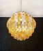 Spherical Murano Poliedri Amber Transparent Glass Chandelier-DWHOME
