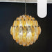 Spherical Murano Poliedri Amber Transparent Glass Chandelier-DWHOME