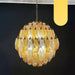Spherical Murano Poliedri Amber Transparent Glass Chandelier-DWHOME