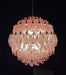 Spherical Murano Poliedri Pink Glass Chandelier-DWHOME