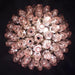 Spherical Murano Poliedri Pink Glass Chandelier-DWHOME