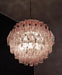 Spherical Murano Poliedri Pink Glass Chandelier-DWHOME