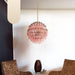 Spherical Murano Poliedri Pink Glass Chandelier-DWHOME