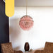 Spherical Murano Poliedri Pink Glass Chandelier-DWHOME