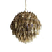 Spherical Murano Poliedri Smoked Glass Chandelier-DWHOME