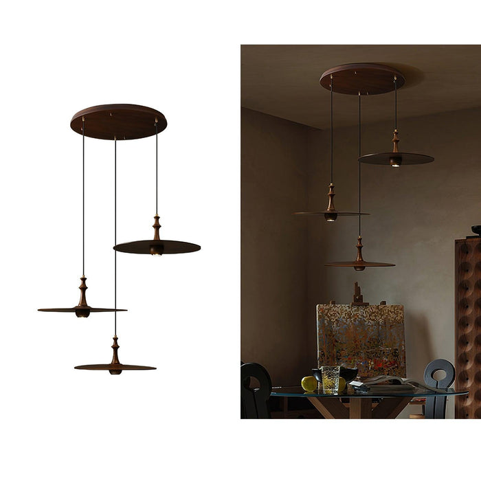 Spindle Disc Pendant Lamp-DWHOME