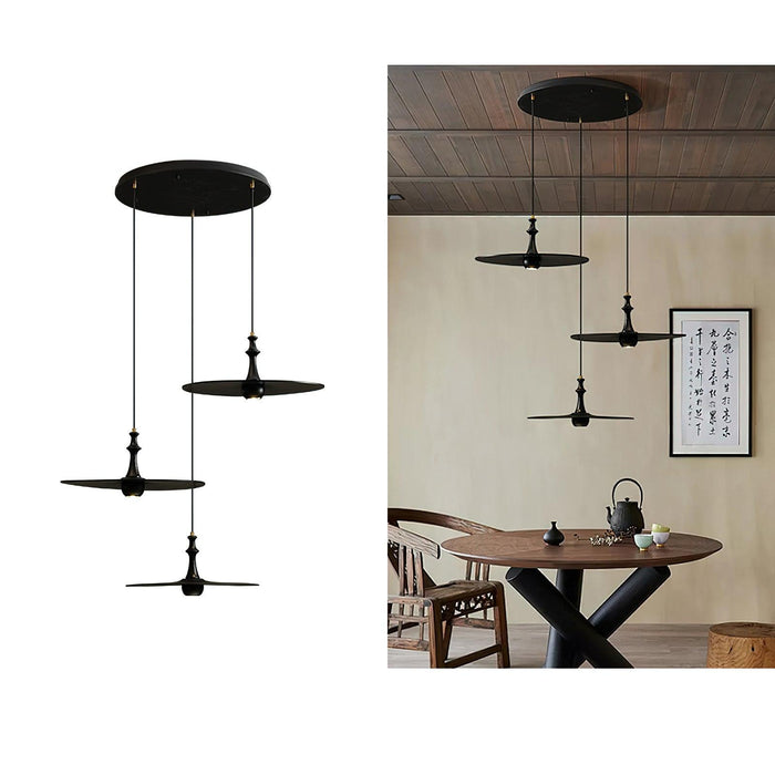 Spindle Disc Pendant Lamp-DWHOME