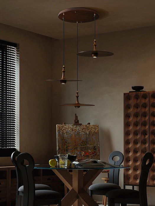 Spindle Disc Pendant Lamp-DWHOME