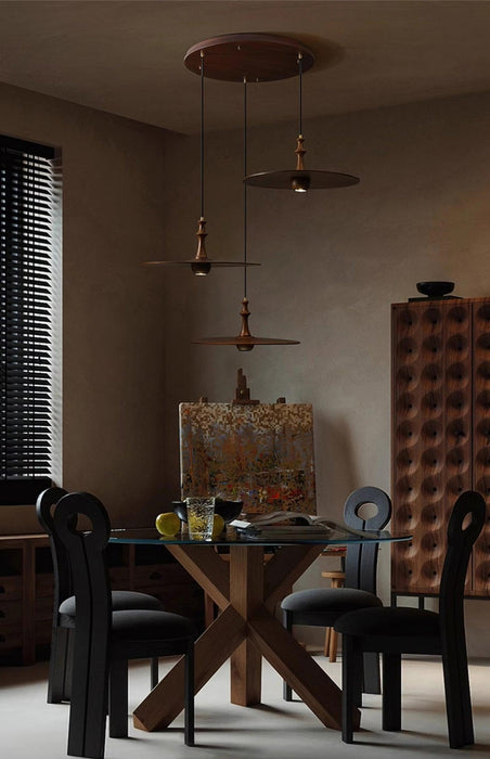 Spindle Disc Pendant Lamp-DWHOME