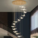 Bird Spiral Long Led Chandelier for Staircase and Foyer - DWHOME