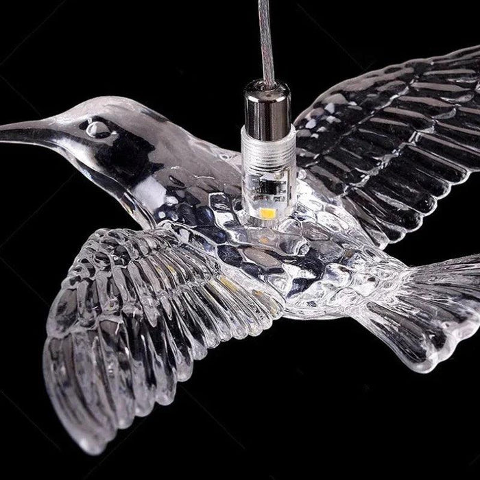 Bird Spiral Long Led Chandelier for Staircase and Foyer - DWHOME