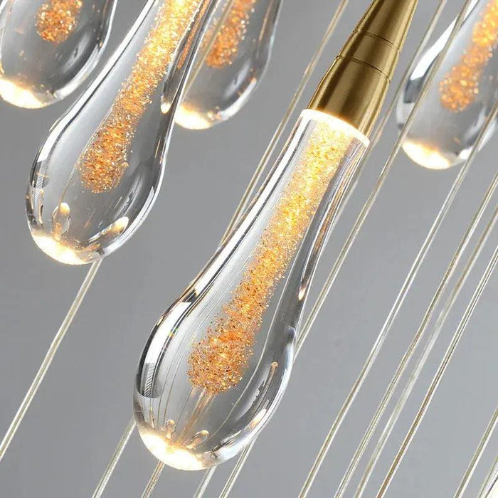 Spiral Raindrop Staircase Ceiling Lighting - DWHOME