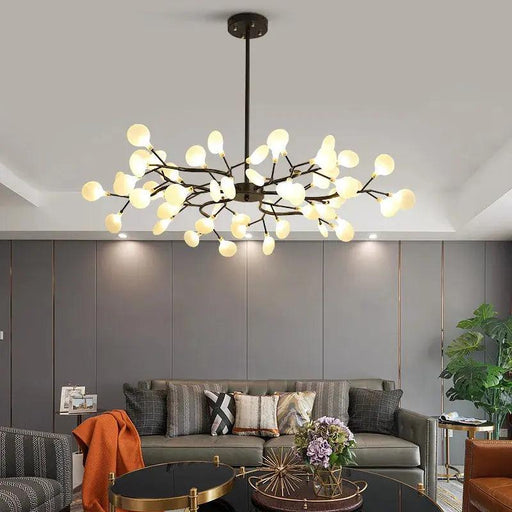 Sputnik Branch Firefly Chandelier Gold&Black-DWHOME