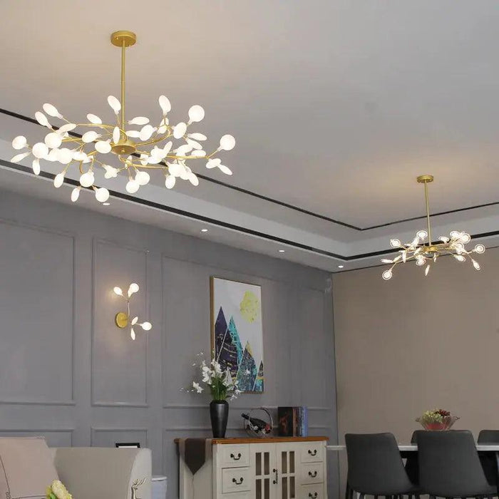 Sputnik Branch Firefly Chandelier Gold&Black - DWHOME