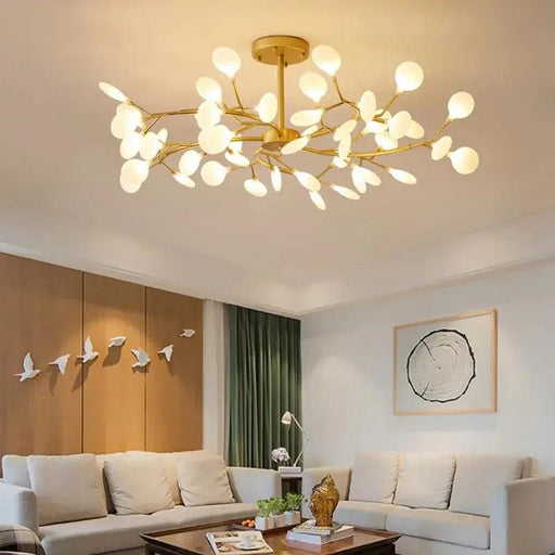 Sputnik Branch Firefly Chandelier Gold&Black-DWHOME