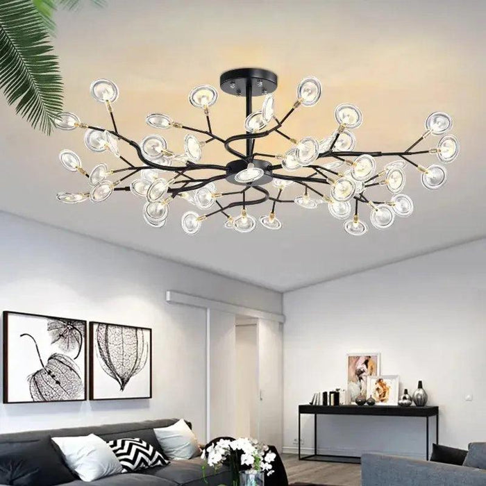 Sputnik Branch Firefly Chandelier Gold&Black - DWHOME