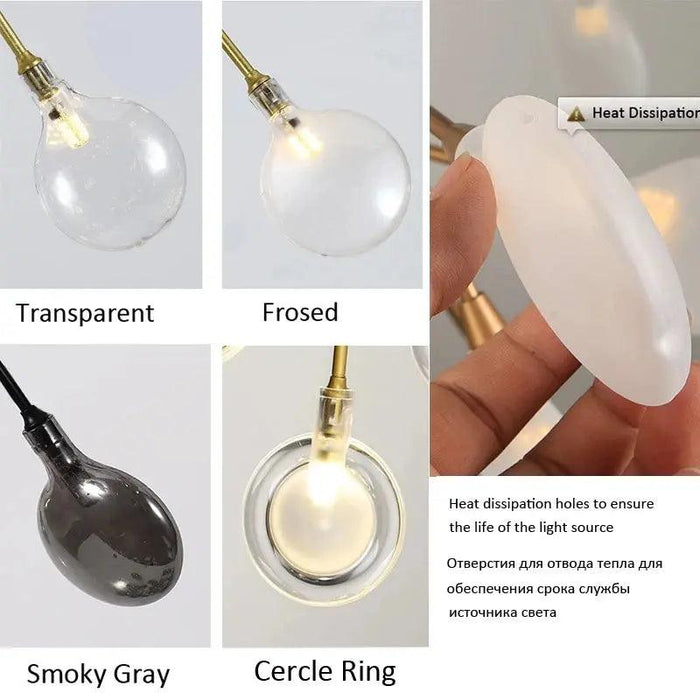 Sputnik Branch Firefly Chandelier Gold&Black - DWHOME