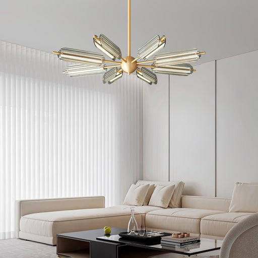 Sputnik Brass Chandelier-DWHOME