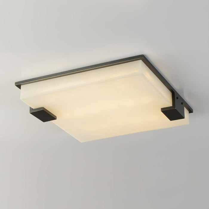 Square Alabaster Ceiling Lamp-DWHOME