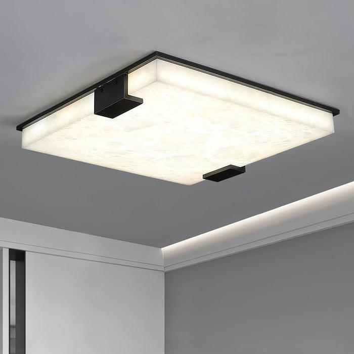 Square Alabaster Ceiling Lamp-DWHOME