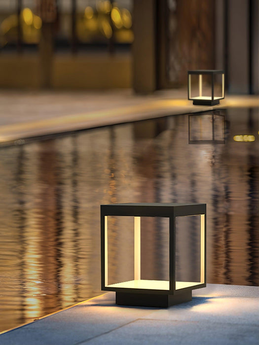 Square Frame Post Outdoor Light-DWHOME