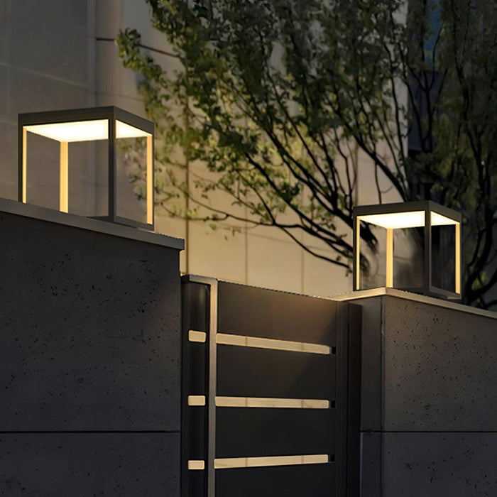 Square Frame Post Outdoor Light-DWHOME