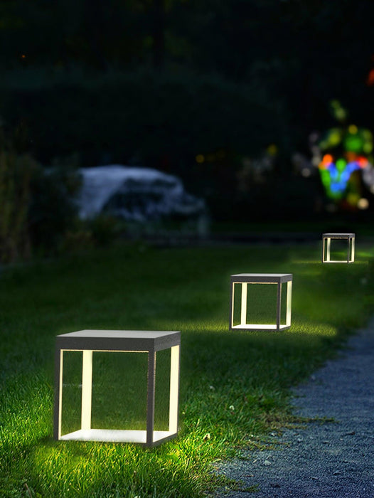 Square Frame Post Outdoor Light-DWHOME