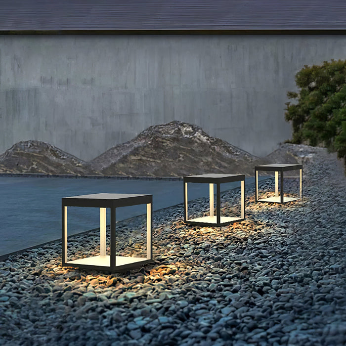 Square Frame Solar Outdoor Light-DWHOME