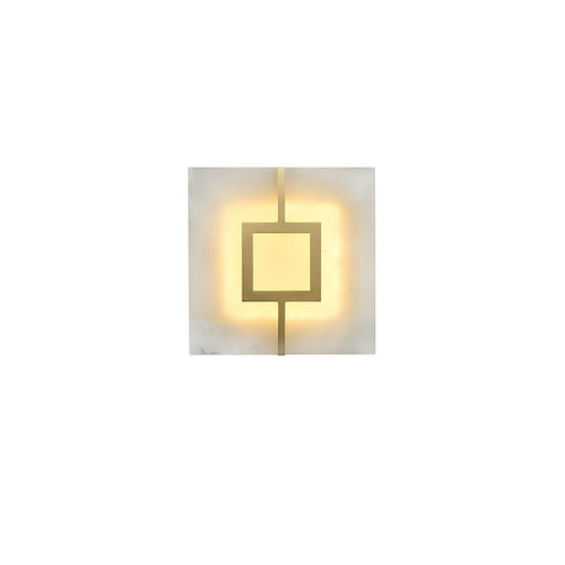 Square Alabaster Wall Lamp-DWHOME