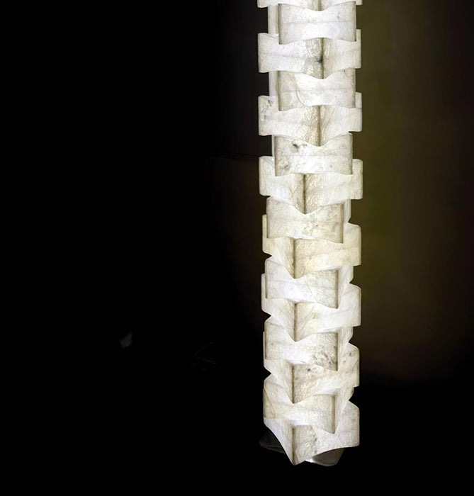 Stacked Alabaster Squares Floor Lamp-DWHOME