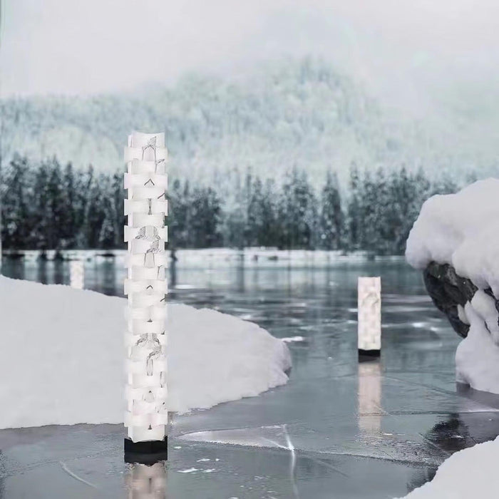 Stacked Alabaster Squares Floor Lamp-DWHOME