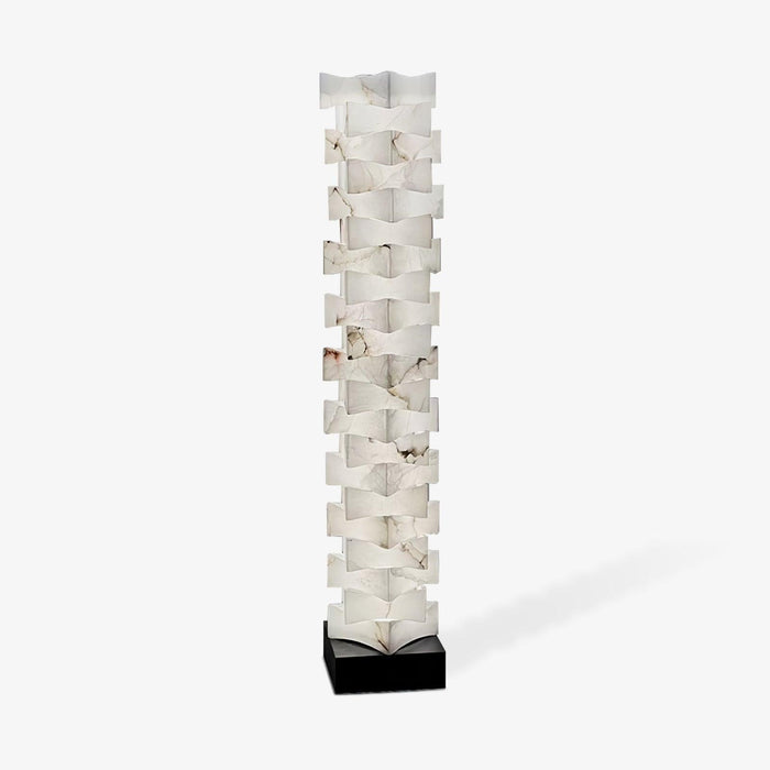 Stacked Alabaster Squares Floor Lamp-DWHOME