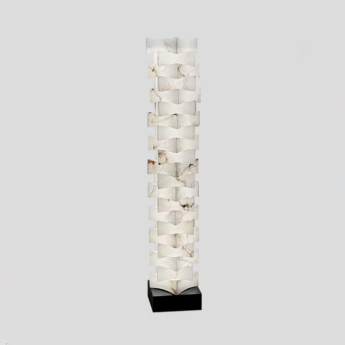 Stacked Alabaster Squares Floor Lamp-DWHOME
