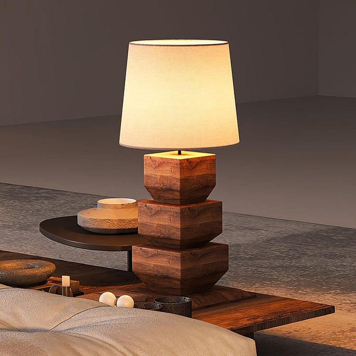 Stacked Wooden Table Lamp - DWHOME