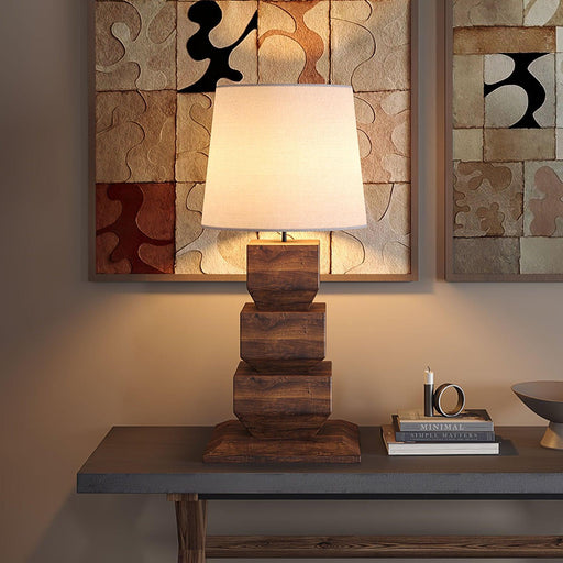 Stacked Wooden Table Lamp - DWHOME