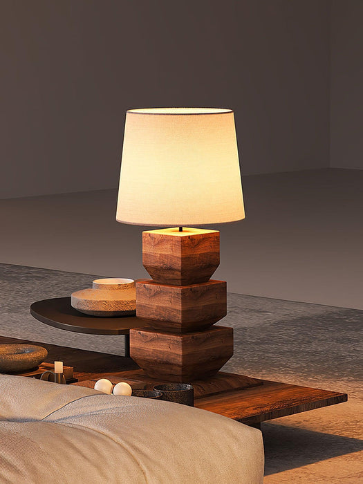 Stacked Wooden Table Lamp - DWHOME