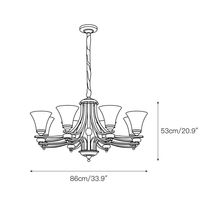 Stanford Glass Chandelier-DWHOME
