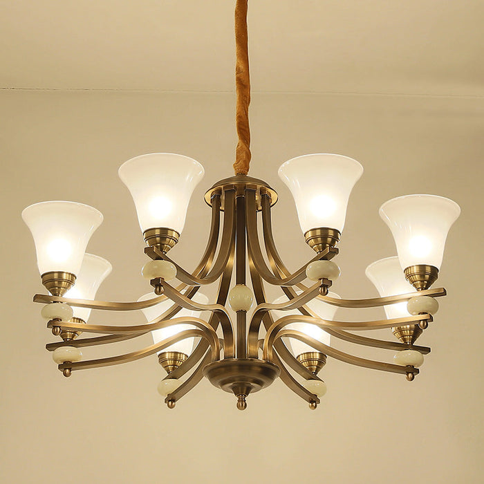 Stanford Glass Chandelier-DWHOME