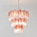 Pink Glass Tubes Chandelier-DWHOME