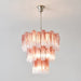Pink Glass Tubes Chandelier-DWHOME
